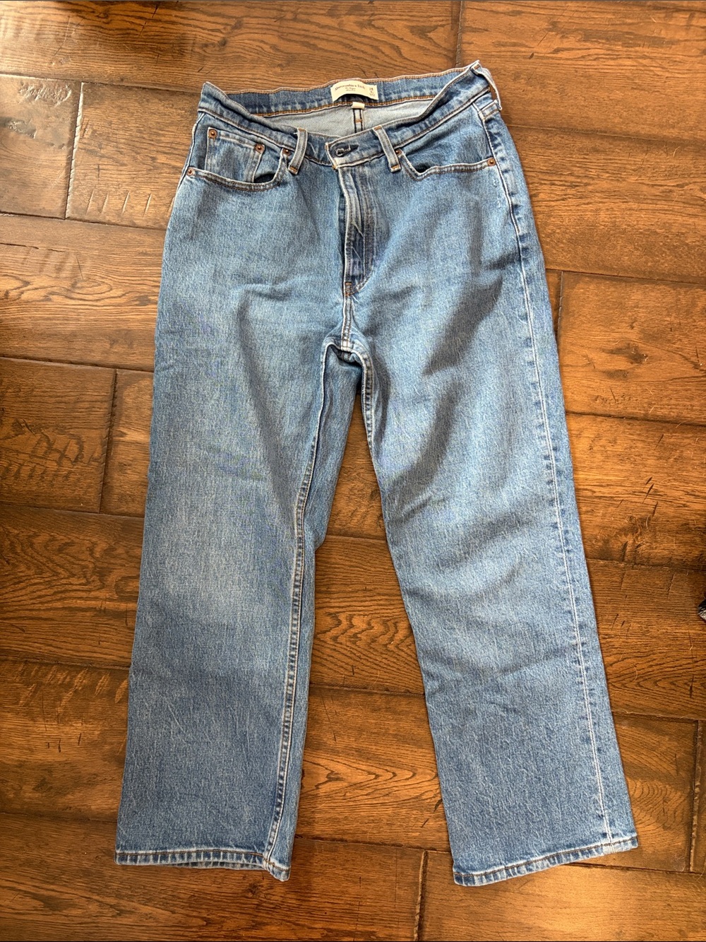 Abercrombie & Fitch Light Blue High-Rise Mom Jeans